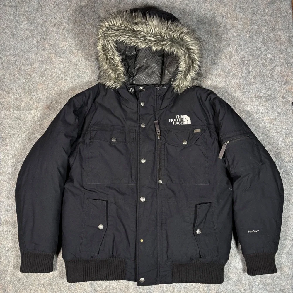 VTG The North‎ Face Gotham Jacket Down Parka HyVent TNF Black ANH4 Sz M Gorpcore